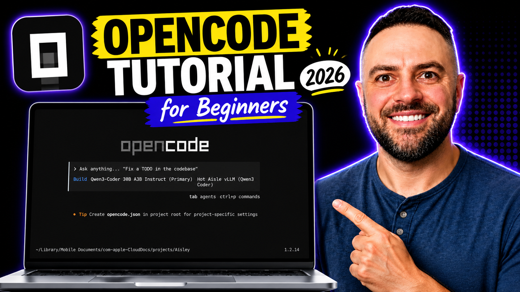 Thumbnail for OpenCode Tutorial for Beginners: Learn the Essentials in 30 Minutes